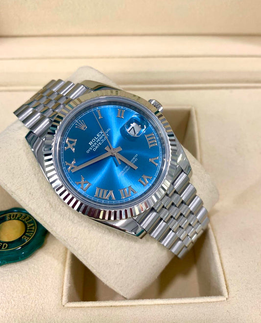 ROLEX DATEJUST JUBILEE OCEAN BLU ROMAN