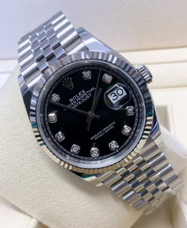 ROLEX DATEJUST JUBILEE BLACK DIAL DIAMOND