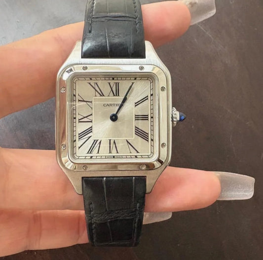 CARTIER SANTOS DUMONT BLACK IN PELLE