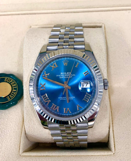 ROLEX DATEJUST JUBILEE OCEAN BLU ROMAN