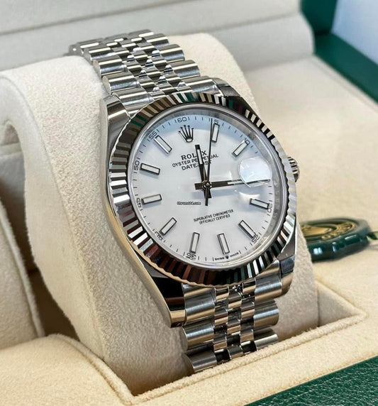 ROLEX DATEJUST JUBILÉE WHITE DIAL