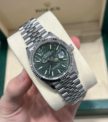 ROLEX DATEJUST JUBILÈE PALM GREEN