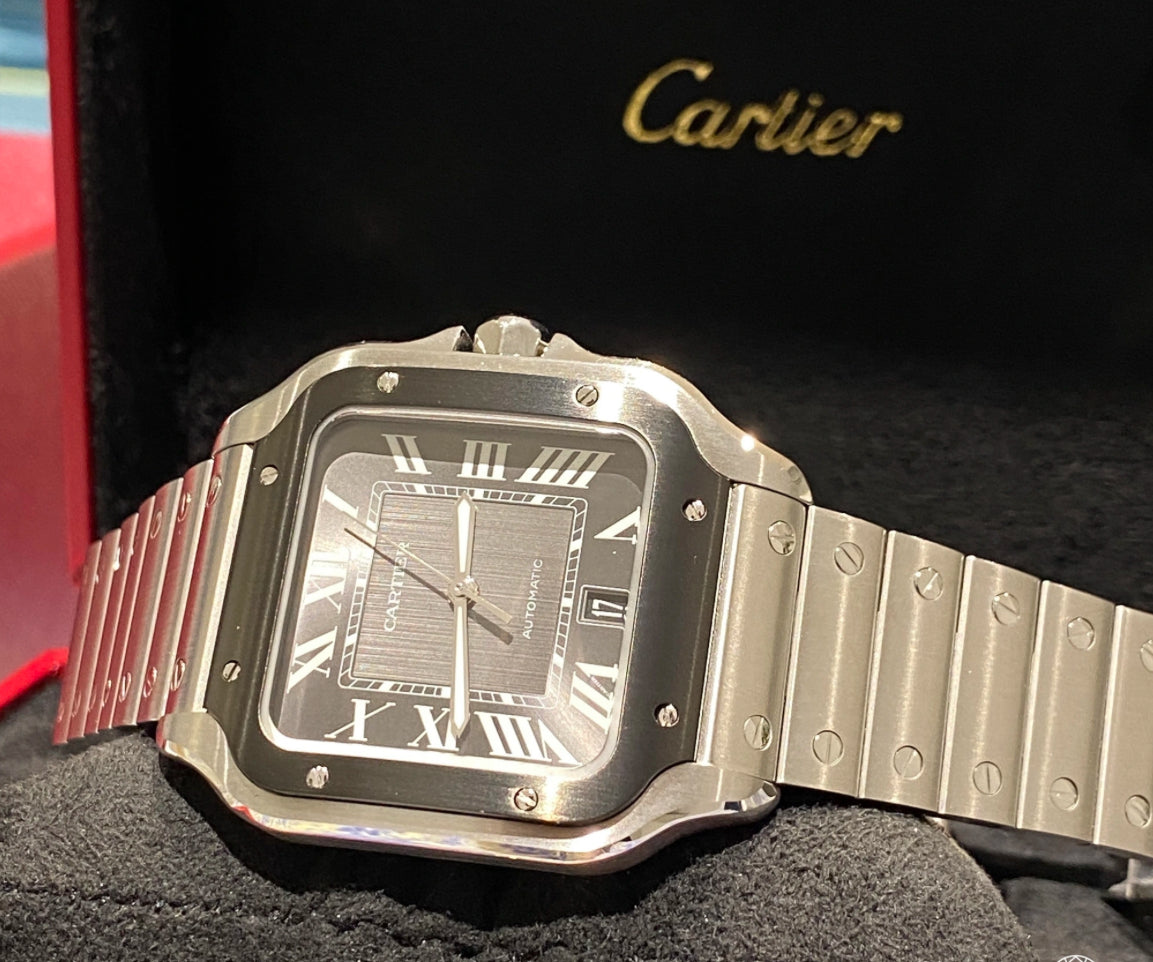 CARTIER SANTOS BLACK/GREY DIAL