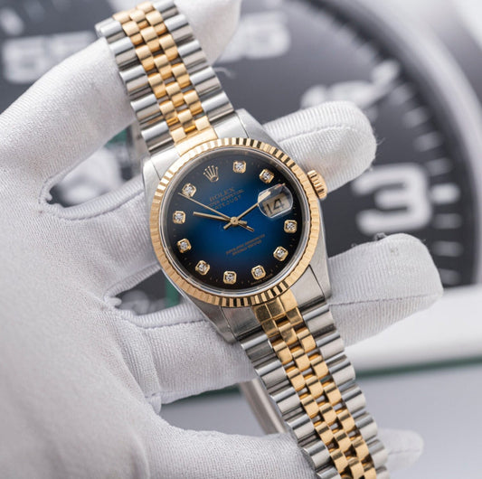 ROLEX DATEJUST JUBILÉE GOLDEN BLUE DIAMOND