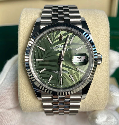 ROLEX DATEJUST JUBILÈE PALM GREEN