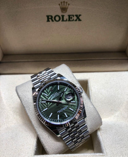 ROLEX DATEJUST JUBILÈE PALM GREEN