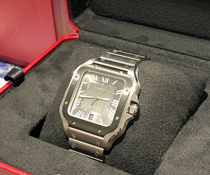 CARTIER SANTOS BLACK/GREY DIAL
