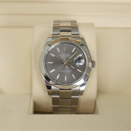 ROLEX DATEJUST OYSTER GREY RHODIUM
